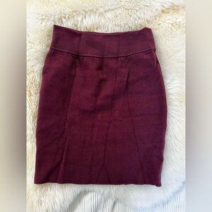 Express Burgundy Knit Pencil Skirt